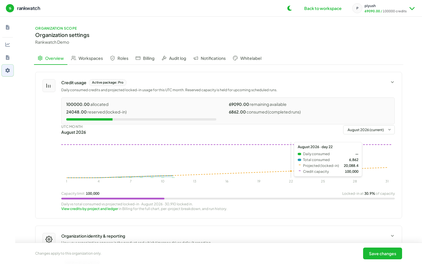 view your package and feature limits