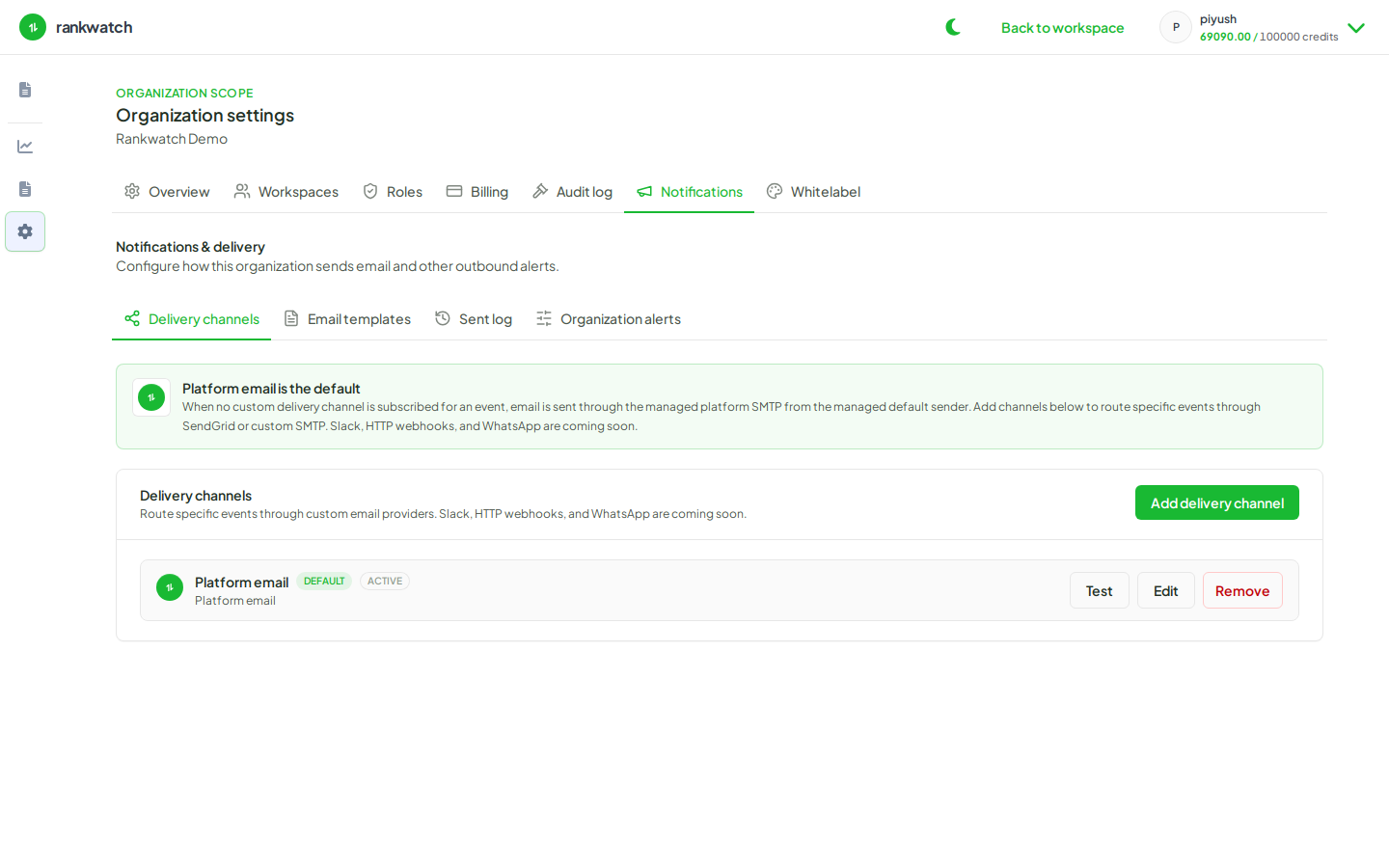 test that invite or alert emails are sending