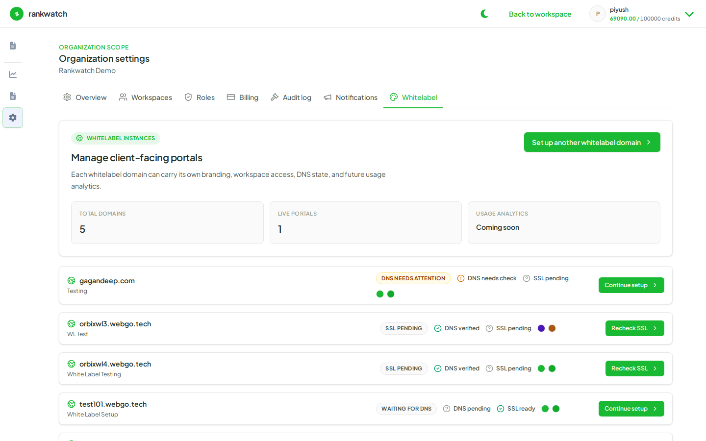 align report branding with whitelabel app branding