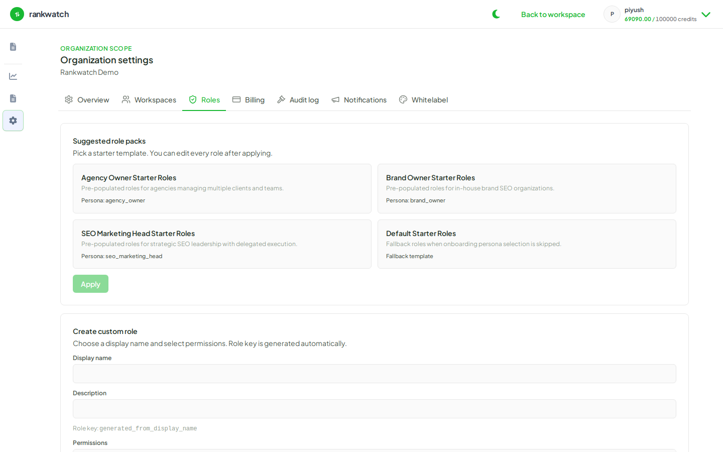 recommended role recipes client viewer seo executive agency manager